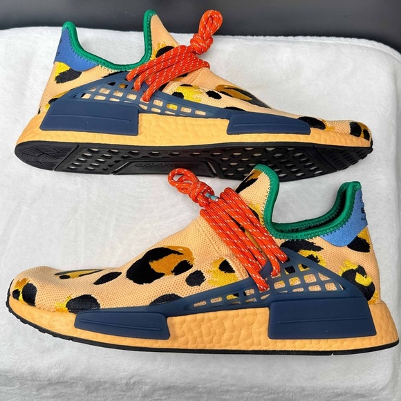 Adidas Pharrell x NMD Human Race 'Animal Print - Pulse Amber' Size 11.5M | VNDS - Picture 4 of 11